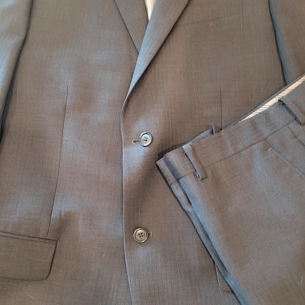 Calvin Klein Men's Pin Stripe Two Button Formal Suit - Picture 3 of 16